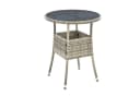 Juskys Gartentisch Yoro Rund Grau Polyrattan Wetterfest Bild 3