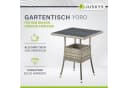 Juskys Gartentisch Yoro Grau Polyrattan Wetterfest Bild 2