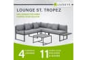 Juskys Gartenlounge-Set St. Tropez 4-tlg. Grau Stahl Akazie Bild 2