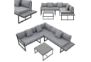 Juskys Gartenlounge-Set St. Tropez 4-tlg. Grau Stahl Akazie Bild 3