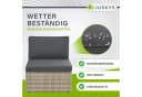 Juskys Gartenlounge-Set Salou 6-tlg. Grau Polyrattan mit Kissen Bild 4