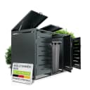 Juskys Mülltonnenbox Arel 3er Metall Gartenbox Anthrazit Bild 1