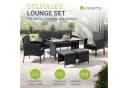 Juskys Gartenlounge-Set Turin 6-tlg. Schwarz Polyrattan Bild 2
