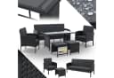 Juskys Gartenlounge-Set Turin 6-tlg. Schwarz Polyrattan Bild 3
