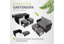Juskys 2in1 Polyrattan Gartenlounge Set Jamaika Schwarz/Grau Bild 4