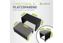 Juskys 2in1 Polyrattan Gartenlounge Set Jamaika Schwarz/Grau Bild 5