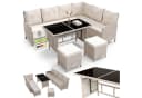 Juskys Gartenlounge Manacor creme Polyrattan Bild 3