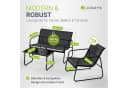 Juskys Gartenmöbelset Genua 4-tlg. Outdoor Sitzgruppe Anthrazit Metall Bild 5