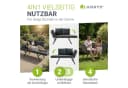 Juskys Multifunktionsbank Calvia Grau Polyrattan Klappbar Bild 2