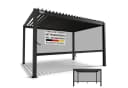 Juskys Lamellendach Tahiti 3x4 m inkl. Seitenwand 4 m Stahl Pergola Anthrazit Bild 3