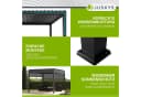 Juskys Lamellendach Tahiti 3x4 m inkl. Seitenwand 4 m Stahl Pergola Anthrazit Bild 4