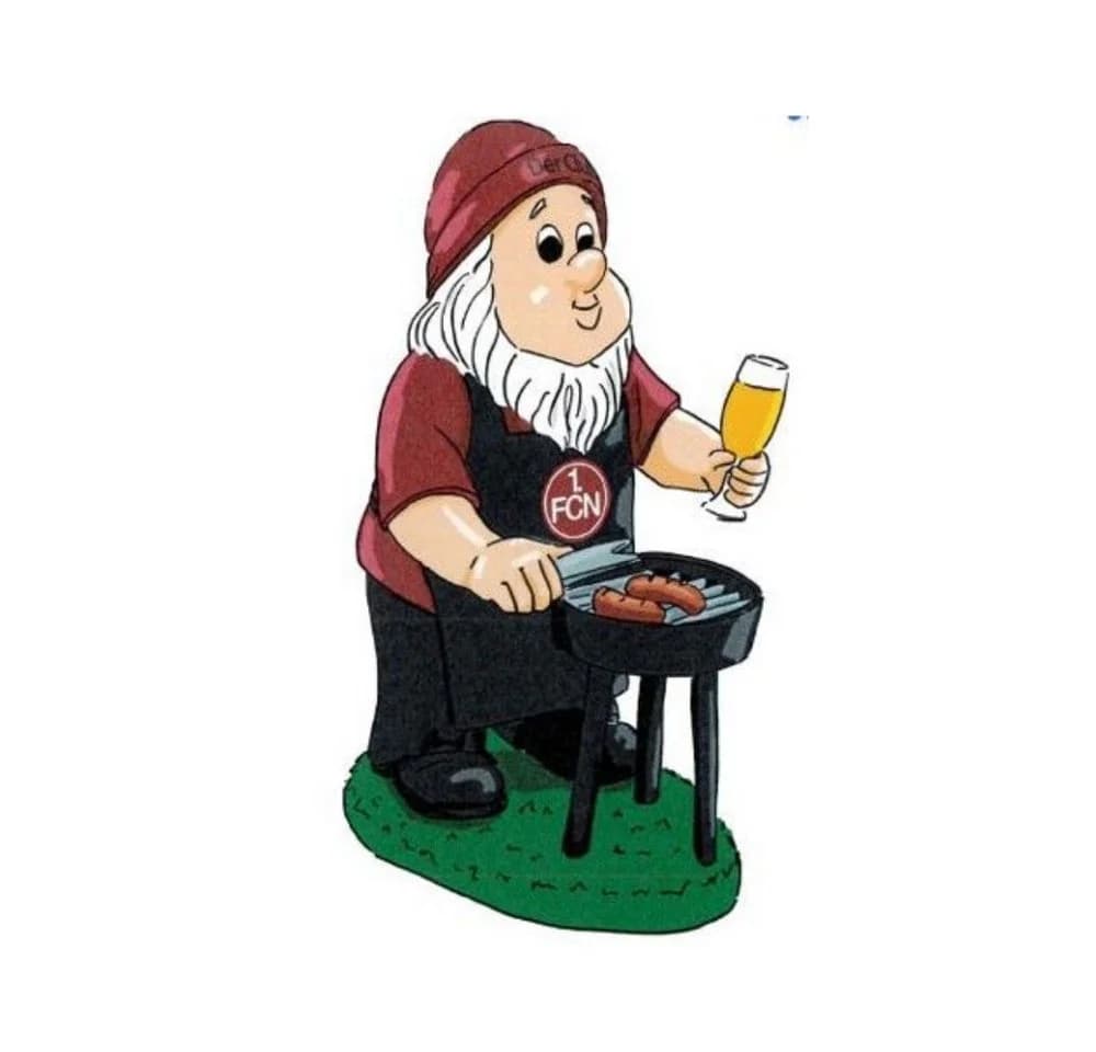 1. FC Nürnberg Gartenzwerg Grill Dekofigur Rot - Bild 2