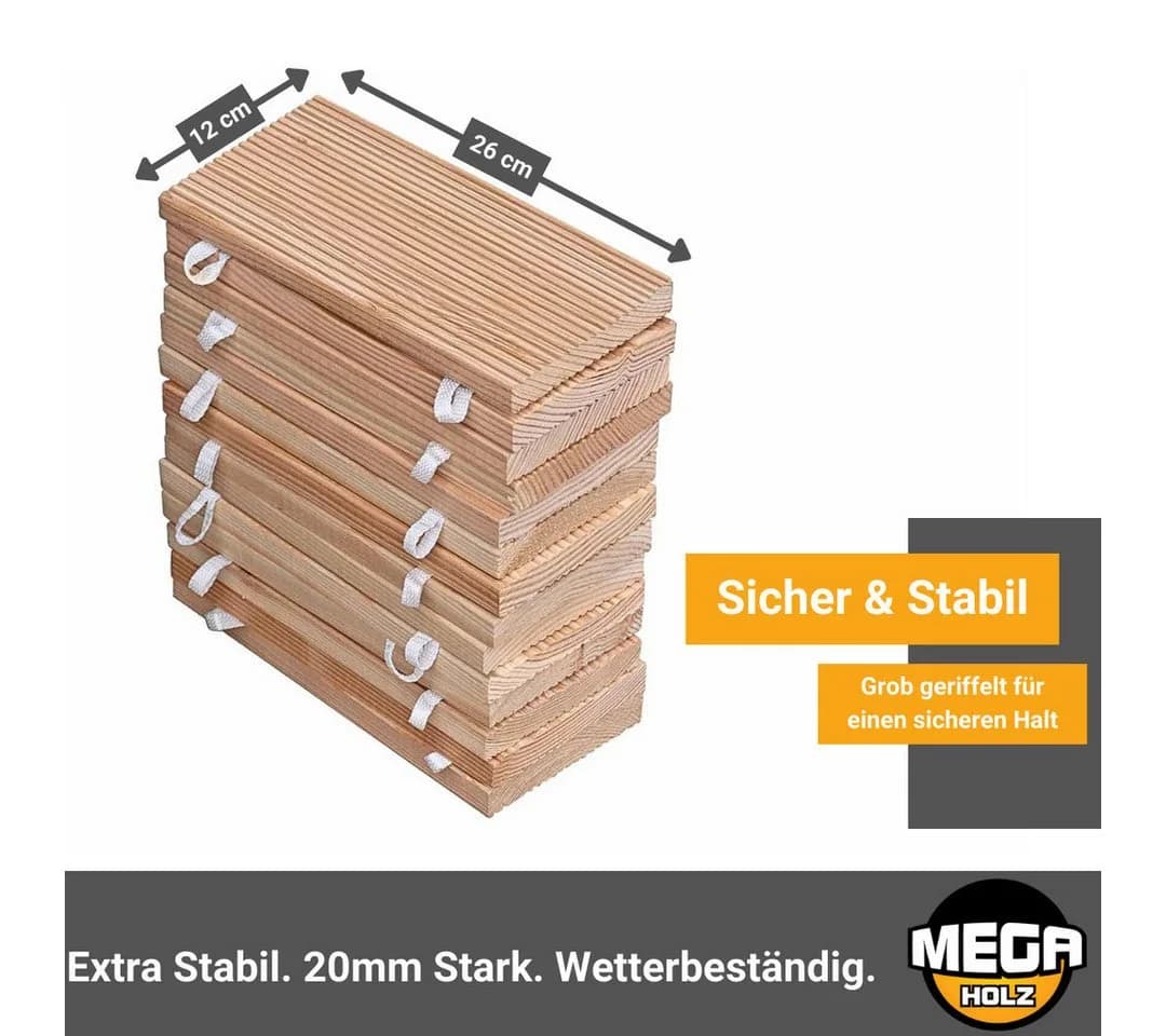 Mega-Holz Gartensteg Rollweg Lärche 26x250 cm - Bild 5