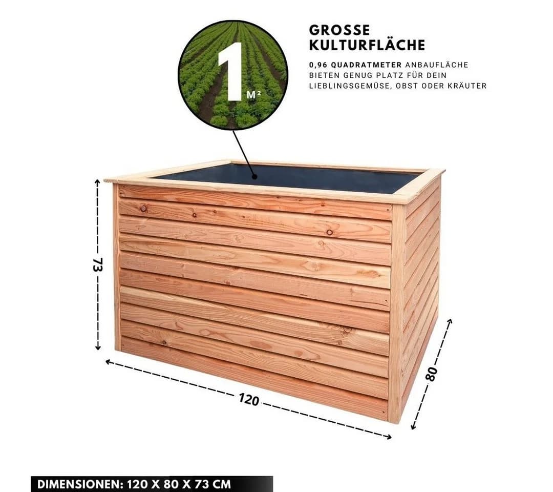 Mega-Holz Hochbeet Rhombus L Lärchenholz - Bild 4