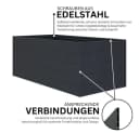 Mega-Holz Hochbeet Blumenbeet Pulverbeschichtetes Aluminium Anthrazit Bild 1