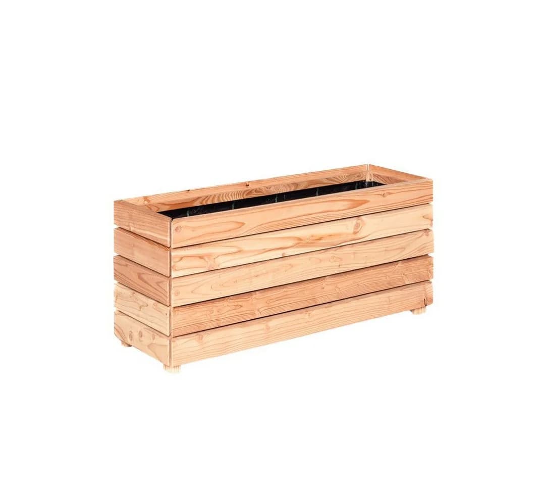 Mega-Holz Pflanzkübel Modulo aus Lärchenholz - Naturbelassener Blumenkasten für den Garten - Bild 2