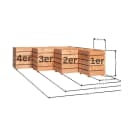Mega-Holz Pflanzkübel Modulo aus Lärchenholz - Naturbelassener Blumenkasten für den Garten Bild 5