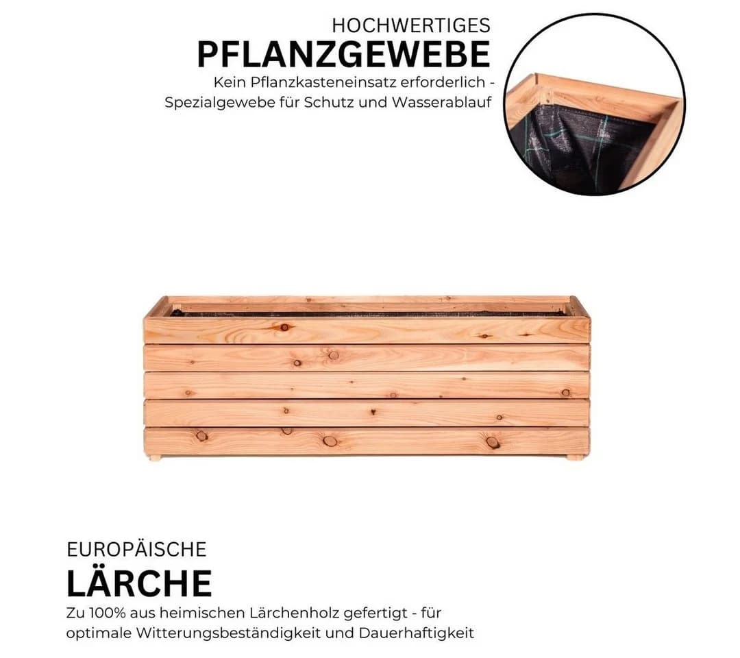 Mega-Holz Pflanzkübel Modulo Lärchenholz Naturbelassen - Bild 3