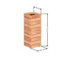 Mega-Holz Modulo Hochbeet Lärche Holz 30x30x75 cm Bild 1