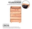Mega-Holz Modulo Hochbeet Lärche Holz 30x30x75 cm Bild 4