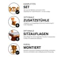 Mega-Holz Garten-Essgruppe Rustikal Kiefer mit Sitzauflagen Bild 5