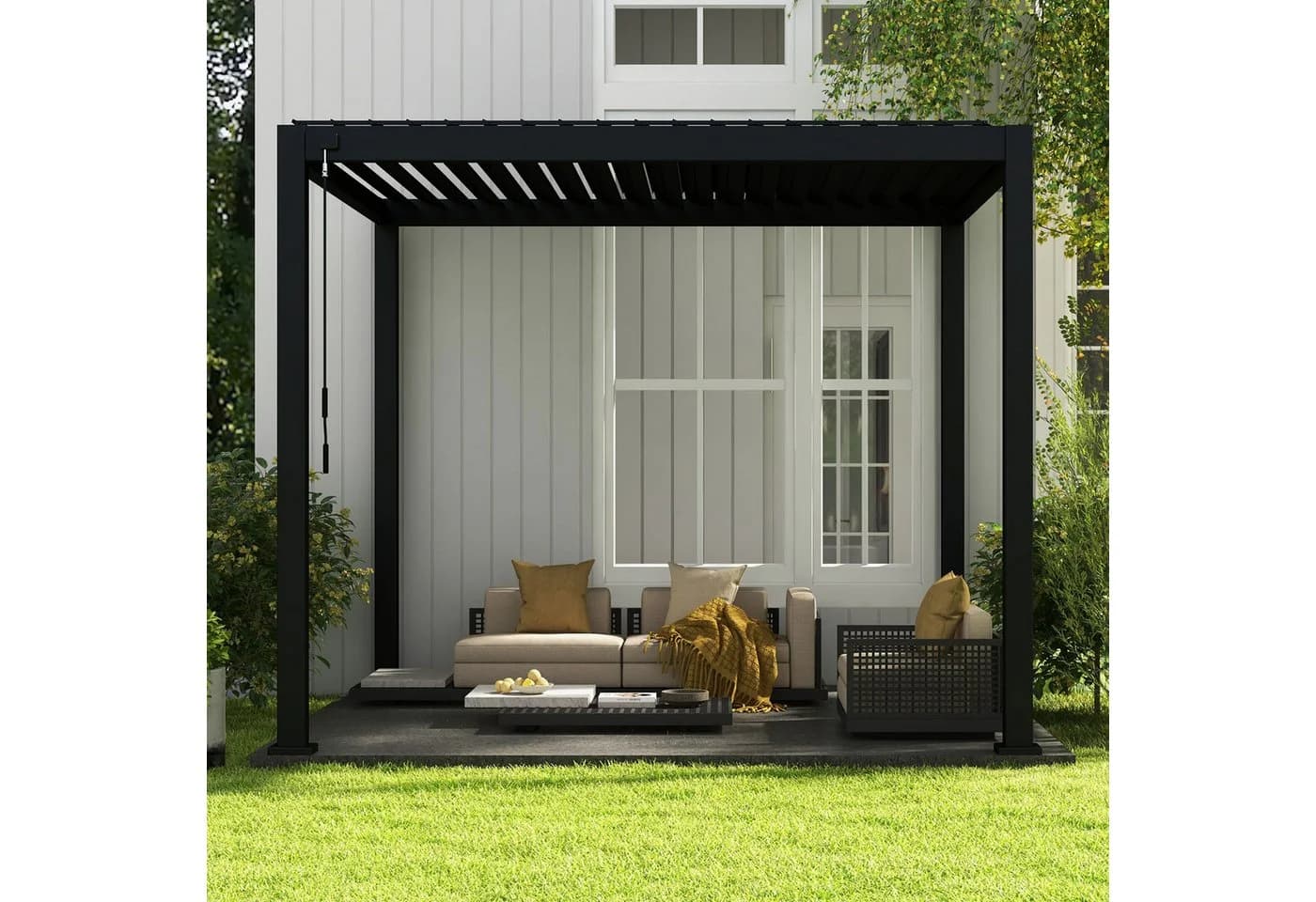 Pergola Deluxe Schwarz Metall - Bild 5