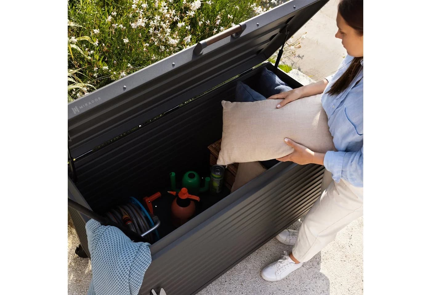 Mirador Auflagenbox Gartenbox Aluminium Anthrazit Kissenbox - Bild 3