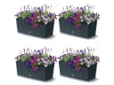 Prosperplast Blumenkasten Rato Case 4er-Set Anthrazit Rattanoptik Bild 2