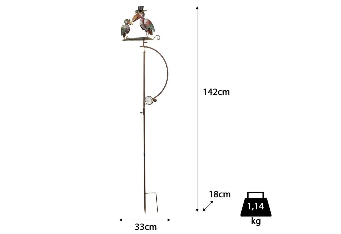 Moritz Gartenstecker Vögel mit Pendel & Glaskugel 150 cm - Bild 3