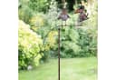 Moritz Metall-Gartenstecker Vogelpaar mit Brille und Zylinder Bild 1