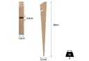 Moritz Zelthering Holz 30 cm 12 Stück Heringe für Sandboden Bild 3