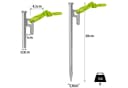 Moritz Zelthering 20 cm mit P-Haken und Leine Bild 3