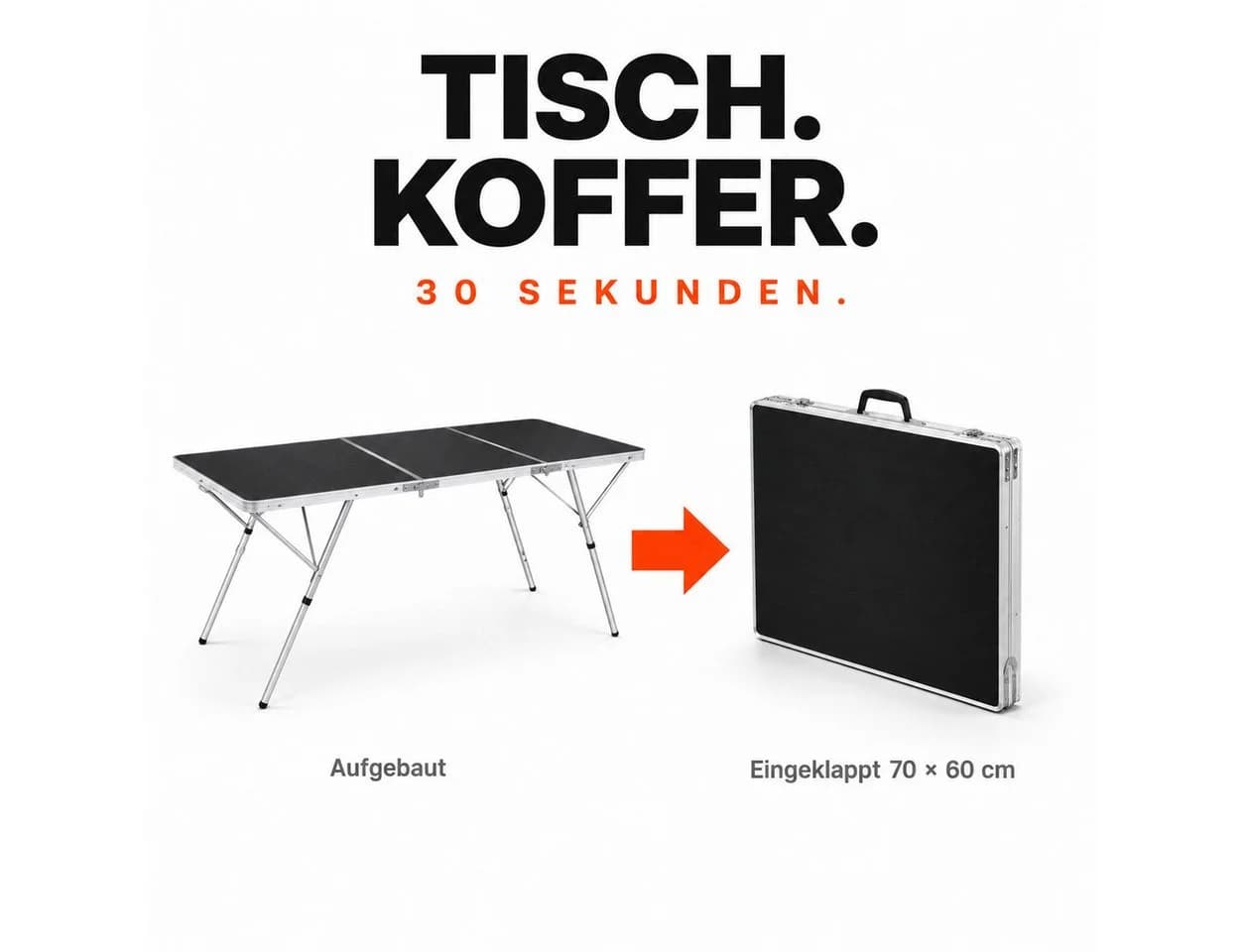 Onbest Klapptisch Sylt Aluminium Gestell Klappbar - Bild 3