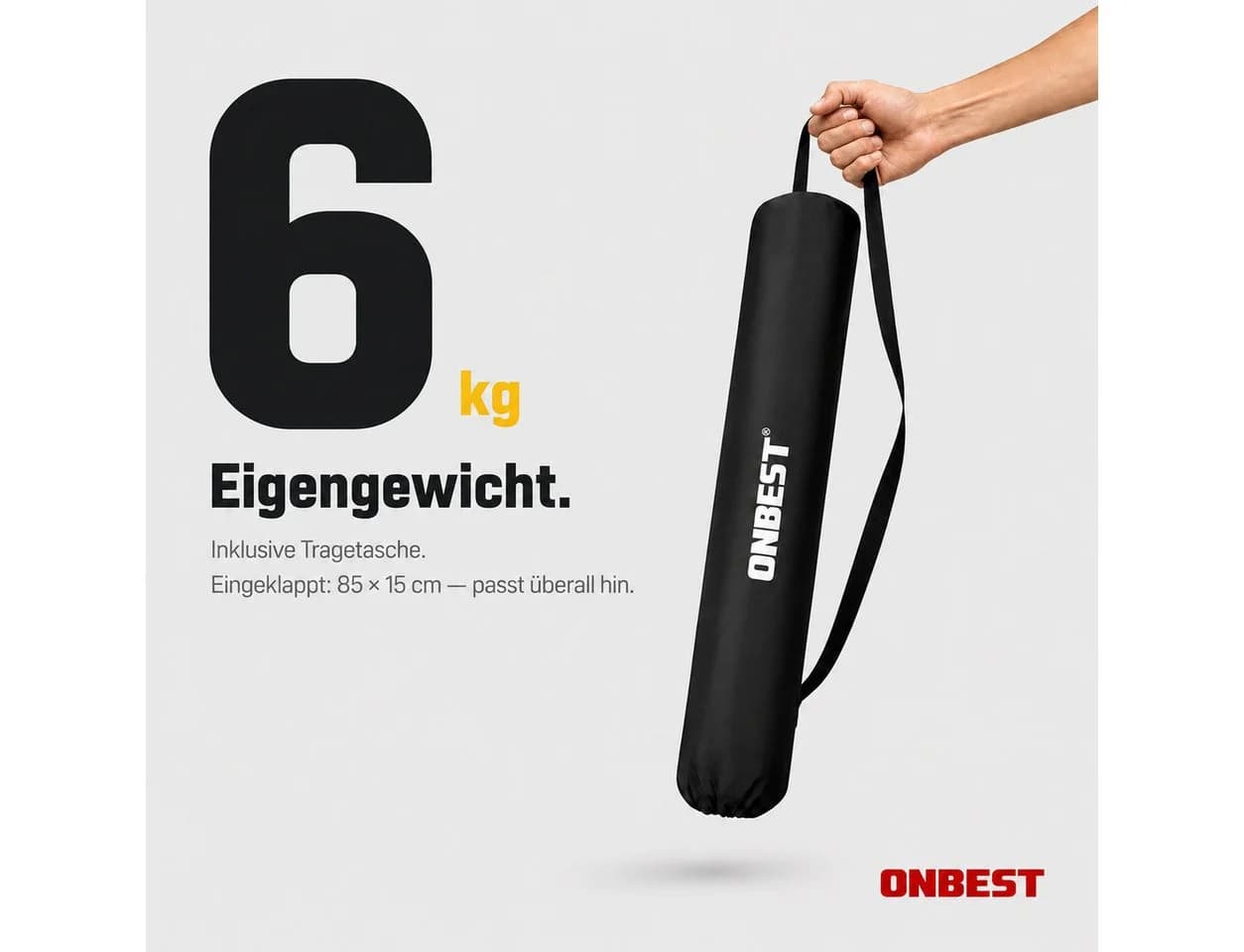 Onbest Klapptisch Norderney mit Wäscheleine 20x Wäscheklammern, höhenverstellbar, 100 x 70 cm - Bild 4