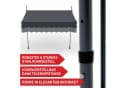 Onbest Klemmmarkise Anthrazit mit Handkurbel Bild 4