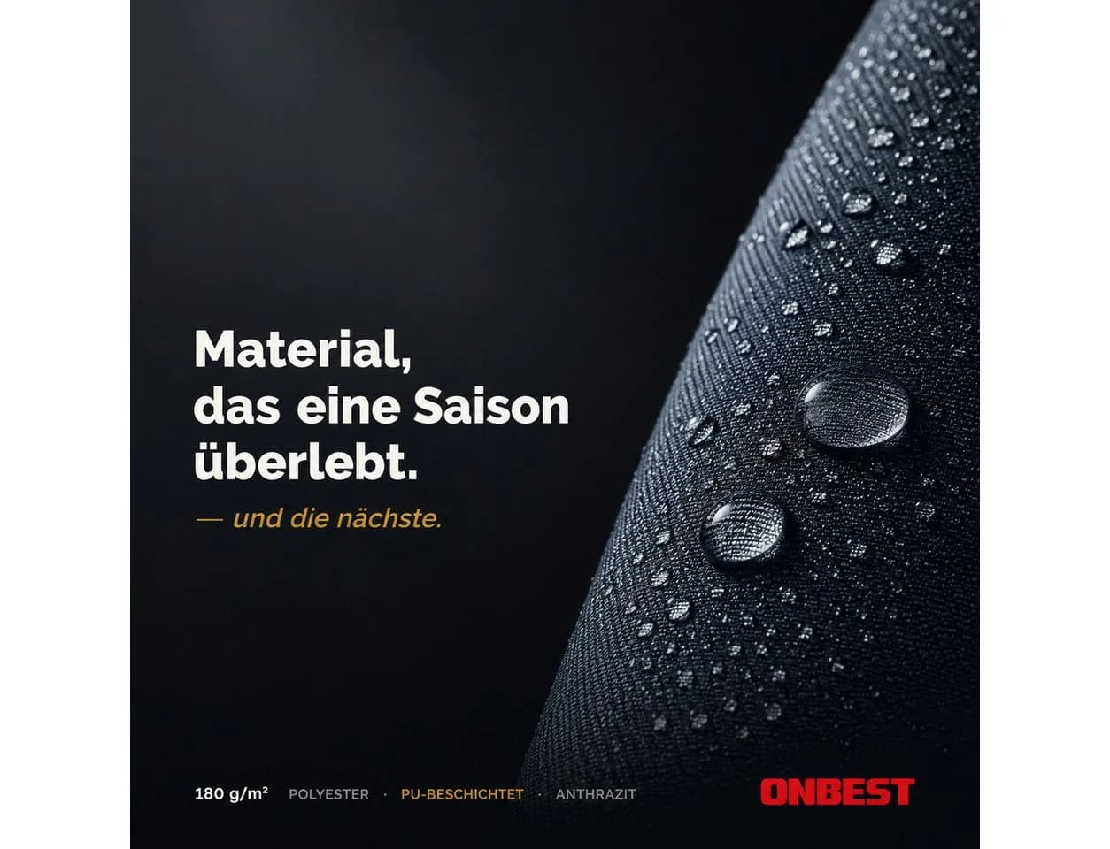 Onbest Seitenmarkise Sichtschutz Grau UV-beständig Wasserabweisend - Bild 3
