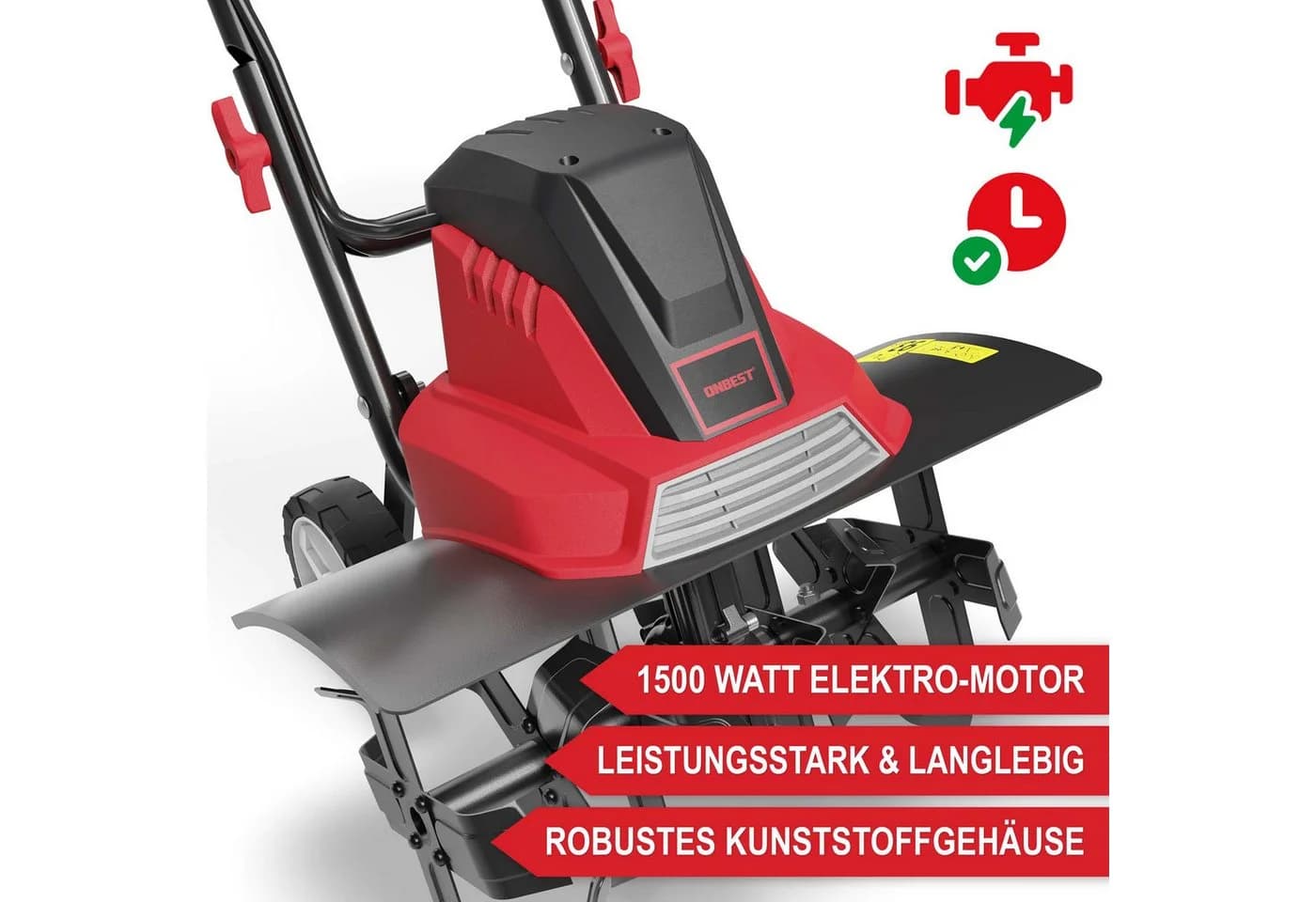 Onbest Elektromotorhacke T1545 1500W 45cm Arbeitsbreite 24 Messer - Bild 4
