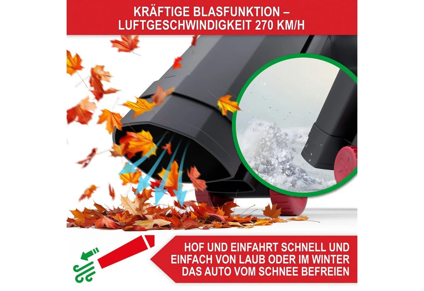 Onbest Elektro-Laubbläser LV3245 3in1 Laubsauger Laubhäcksler 3200W - Bild 3