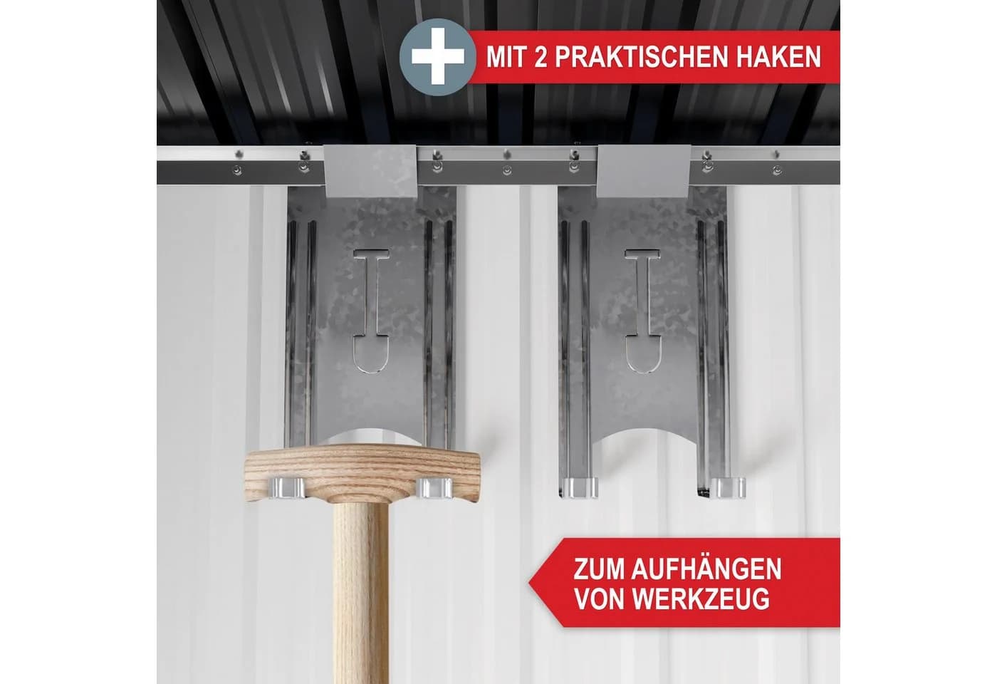 Onbest Gartenhaus Metall Satteldach wetterfest Anthrazit