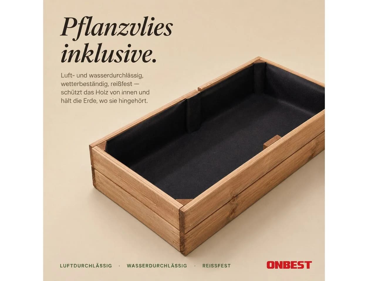 Onbest Rasenkante Pflanzrahmen 3er Set inklusive Pflanzvlies - Bild 5