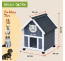 Zooprinz Katzenhaus Tiger XXL Grau-Weiß Massivholz Wetterfest Bild 3