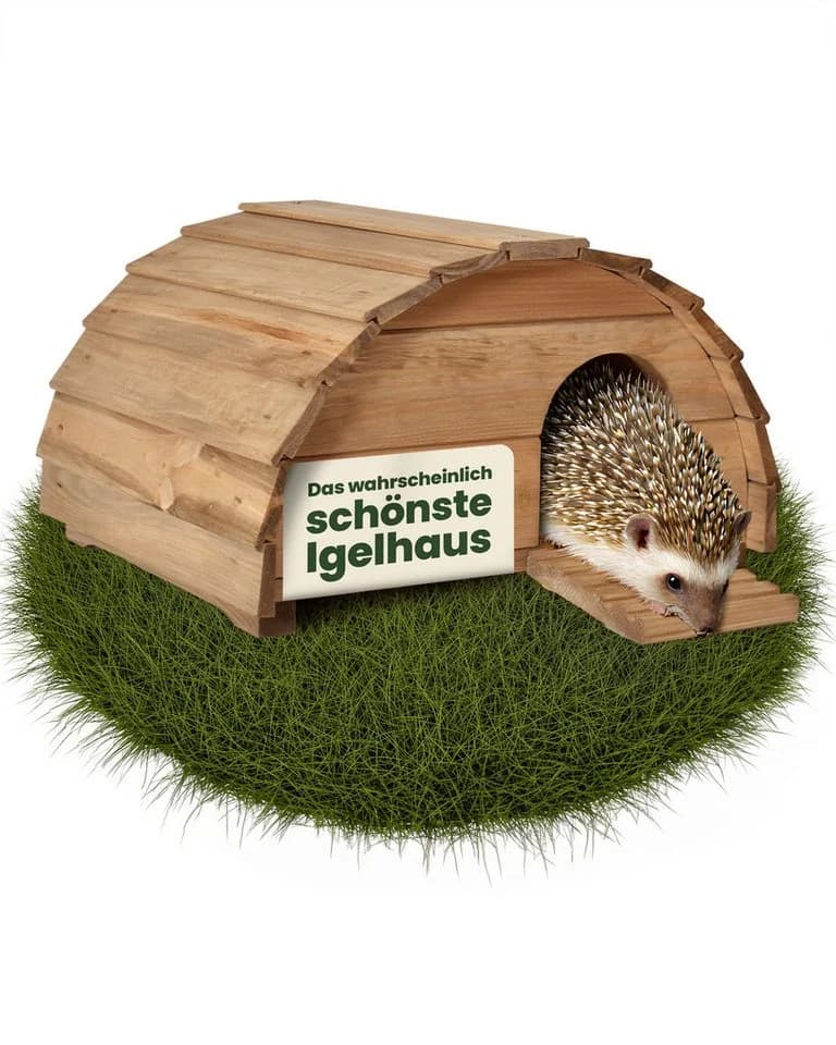 Zooprinz Igelhaus Manni aus Massivholz mit Labyrintheingang - Bild 2