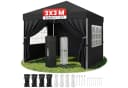 Onbest Faltpavillon 3x3 m Schwarz Pop-Up Partyzelt Bild 2