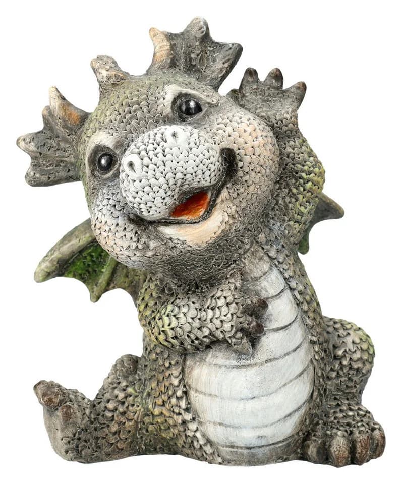 Figuren Shop GmbH Gartenfigur Lachender Drache Bunt Fantasy Deko - Bild 2