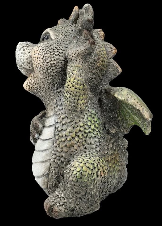 Figuren Shop GmbH Gartenfigur Lachender Drache Bunt Fantasy Deko - Bild 3