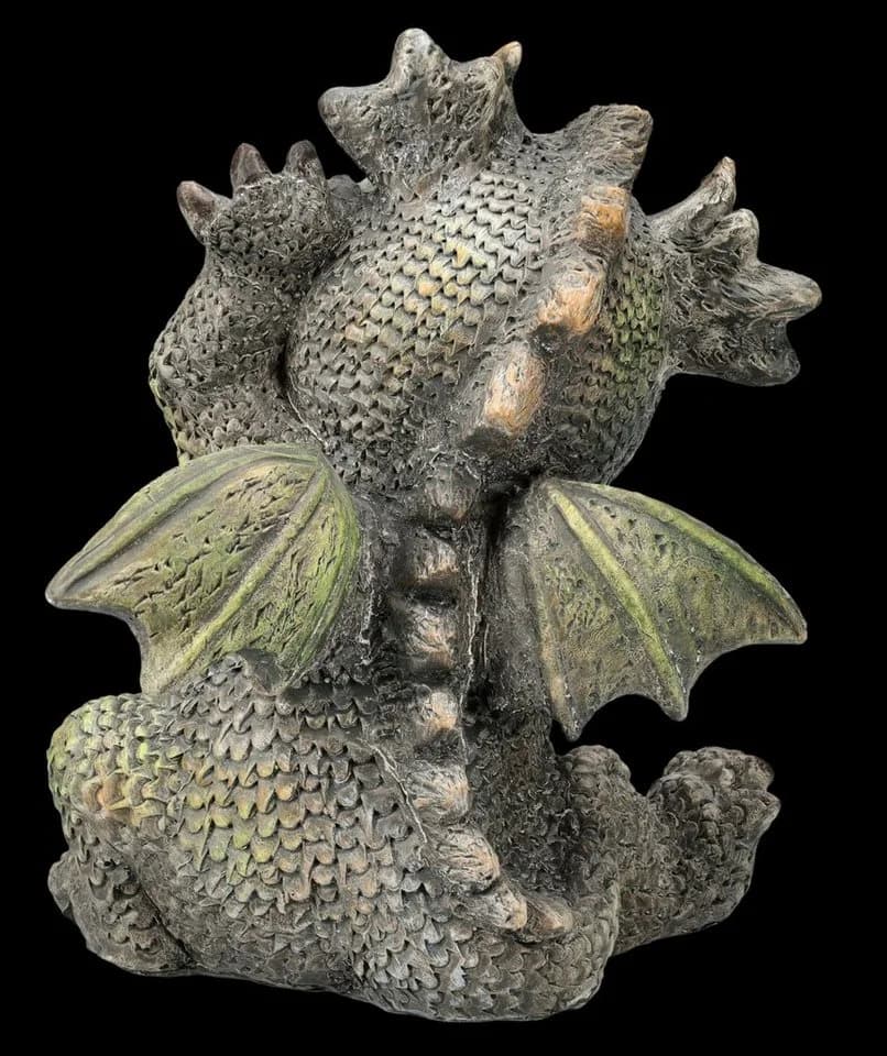 Figuren Shop GmbH Gartenfigur Lachender Drache Bunt Fantasy Deko - Bild 4