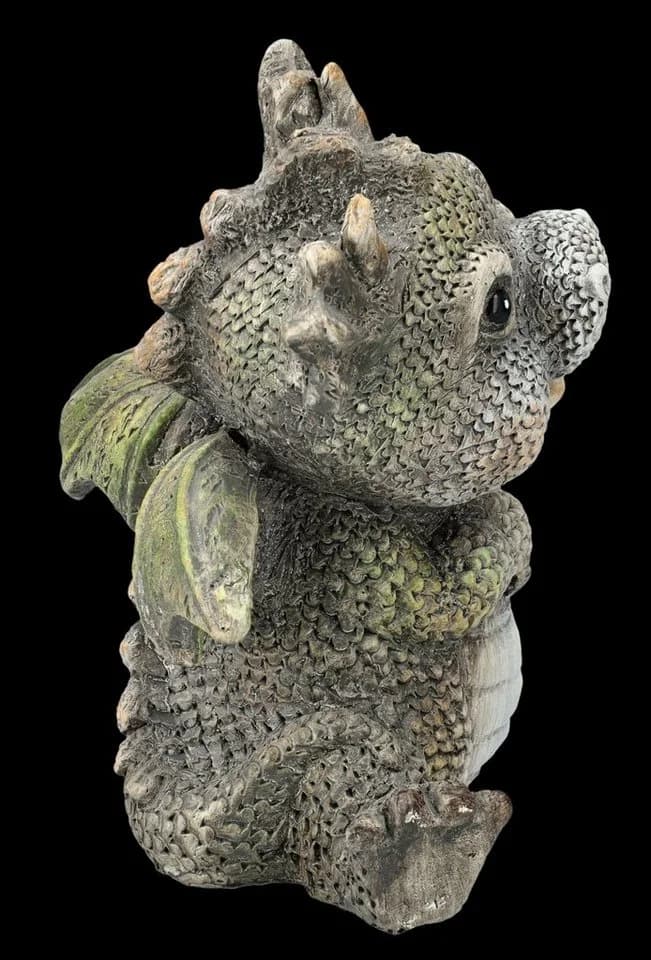 Figuren Shop GmbH Gartenfigur Lachender Drache Bunt Fantasy Deko - Bild 5