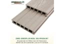 Woodstore24 Terrassendielen WoodoMykonos WPC Hohlkammerdiele 3D-Holzoptik Grau Bild 1