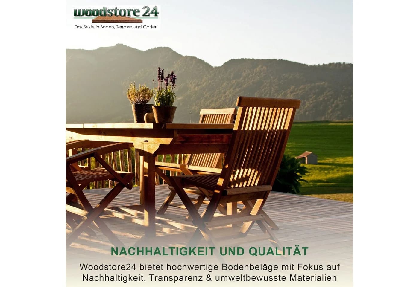 Woodstore24 Terrassendielen WoodoMalta WPC Massivdiele Holzoptik - Bild 3