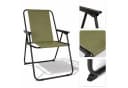Mojawo Klappstuhl Campingstuhl Anglerstuhl Stoff Oxfort Metall Olivegrün Bild 4